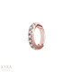Rose Gold PVD Plated Surgical Steel Oval Hinged Clicker w/CZ