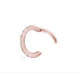 Rose Gold PVD Plated Surgical Steel Oval Hinged Clicker w/CZ