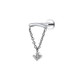 Hidden Helix w/Dangling Diamond(2.5mm)