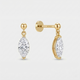 Dangling Marquise CZ Threaded Stud in 14K Yellow Gold