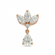 18K Rose Gold Tulip w/Dangling CZ Pear