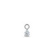 Pear Shape CZ With "O"-ring charm in White Gold