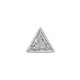 Triangle Bezel CZ Threaded Stud w/ post