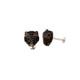 Jaguar with Black  CZ Threaded Stud