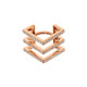 Pyramid Cuff CZ Hoop 8mm Clicker
