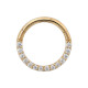 18K Yellow Gold Septum Clicker w/ CZ  8mm