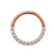 18K Rose Gold Septum Clicker w/ CZ  8mm