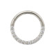 18K White Gold Septum Clicker w/ CZ  8mm