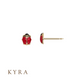 Enamel Lady Bug in Solid Yellow Gold for Initial Piercing