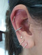 8mm Clicker w/natural Diamonds in Solid 14K Yellow Gold