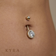 Yellow Gold w/12 mm Barbel
