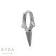 18K Solid Gold Spike Hoop Earring