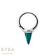 Hinged Clicker Ring with Opal Spike