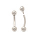 Curved Barbell with Plain ball threaded top