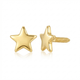 Plain Gold Star Threaded Stud in 18K Yellow Gold