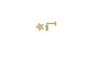 18K Gold Star Bright CZ Threaded Stud