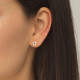 18K Gold Star Bright CZ Threaded Stud
