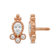 Modaka Threaded Stud in 18K Sold Rose Gold w/CZ