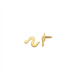 18K Gold Snake Threaded Stud