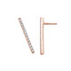 Straight CZ Bar Threaded Stud(Medium)