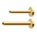 14K Yellow Gold Flat Back Labret Yellow Gold