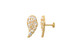 Angel Wing with CZ Star Screw Back