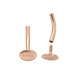 Curved Gold Barbel with threaded disc in rose gold