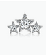 Floating Belly/Rook graduating stars w/CZ Curved bar