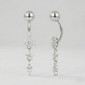 Surgical Steel CZ Flower Tassel Body Jewelry