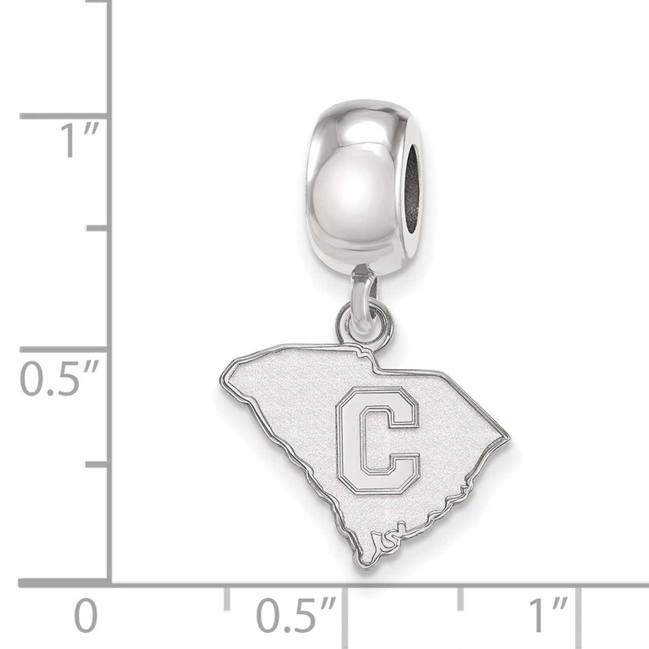 Rhodium Over Sterling Silver MLB LogoArt St. Louis Cardinals