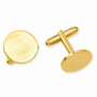 Gold-plated Kelly Waters Round Satin Cuff Links