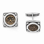 Sterling Silver & Bronze Antiqued Widows Mite Coin Cuff Links