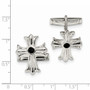 Sterling Silver Onyx Cross Cuff Links