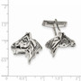 Sterling Silver Antiqued Horse Head Cuff Links