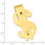 Gold-plated Kelly Waters Satin Finish Dollar Sign Money Clip