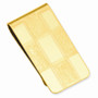 Gold-plated Kelly Waters Four Square Engraveable Money Clip