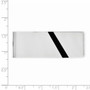 Sterling Silver Rhodium-plated Black Enameled Money Clip