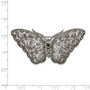 Sterling Silver Antiqued Marcasite Butterfly Pin