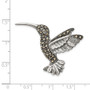 Sterling Silver Antiqued Marcasite Hummingbird Pin