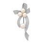 Sterling Silver Rhod-plat 5-6mm White Button FWC Pearl Brooch