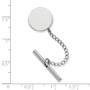 Rhodium-plated Kelly Waters Round Polished Tie Tac