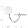 Rhodium-plated Kelly Waters Round Satin Tie Tac