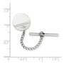 Rhodium-plated Kelly Waters .01 Ct. Diamond Polished Florentine Tie Tac