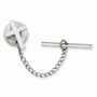 Rhodium-plated Kelly Waters Small Plain Cross Tie Tac
