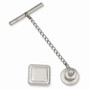 Rhodium-plated Kelly Waters Square Tie Tac