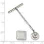 Rhodium-plated Kelly Waters Square Tie Tac