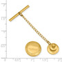 Gold-plated Kelly Waters Round Tie Tac