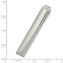 Rhodium-plated Kelly Waters Lined Edge Tie Bar