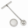 Rhodium-plated Kelly Waters Round Tie Tac