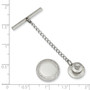 Rhodium-plated Kelly Waters Round Tie Tac